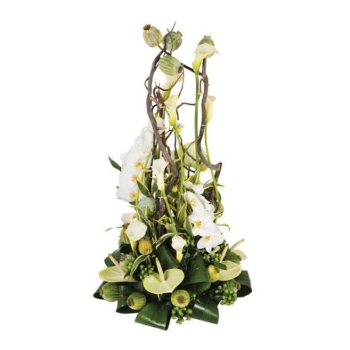 Fleurs pour enterrement - Composition florale de deuil Diamant