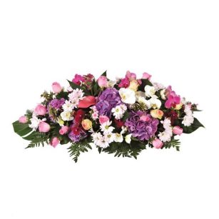 Fleurs pour enterrement - Raquette de deuil Flambeau