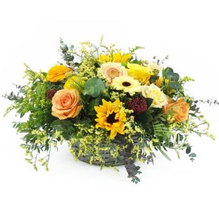Fleurs pour enterrement - Composition florale Helios