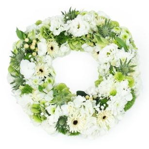 Fleurs pour enterrement - Couronne de deuil Immaculé