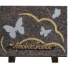 Plaques granit 15x20cm - Gravure Papillons
