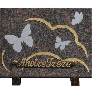 Plaques granit 15x20cm - Gravure Papillons