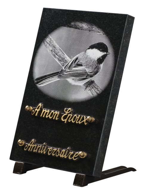 Plaques granit 18x25cm - Gravure Oiseau – Image 2