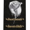 Plaques granit 18x25cm - Gravure Rose