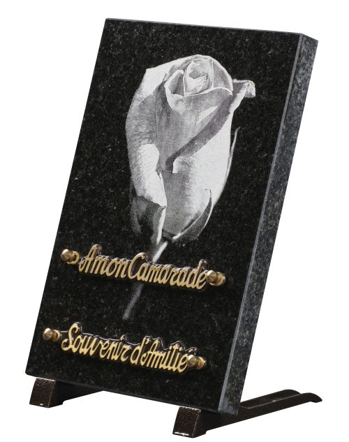 Plaques granit 18x25cm - Gravure Rose – Image 2