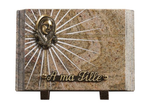 Plaques granit 17.5x25cm - Gravure Étoile - Bronze Vierge – Image 2