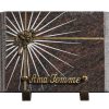 Plaques granit 17.5x25cm - Gravure Étoile - Bronze Rose