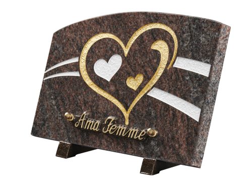 Plaques granit 18x25cm - Gravure Coeur – Image 2