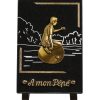 Plaques granit 18x25cm - Gravure Paysage - Bronze Bouliste