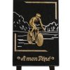 Plaques granit 18x25cm - Gravure Paysage - Bronze Cycliste
