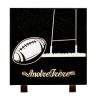 Plaques granit 20x20cm - Gravure Rugby