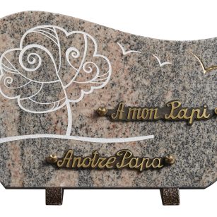 Plaques granit 20x30cm - Gravure Arbre