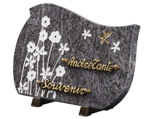 Plaques granit 20x30cm - Gravure Fleurs – Image 2