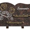 Plaques granit 20x30cm - Gravure Roses - Texte "Souvenir"