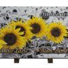 Plaques granit 20x30cm - Gravure Tournesol - Texte "Souvenir"