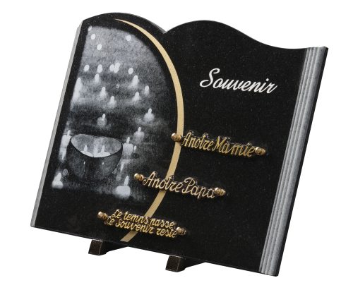 Plaques granit 30x40cm - Gravure Bougies - Texte "Souvenir" – Image 2