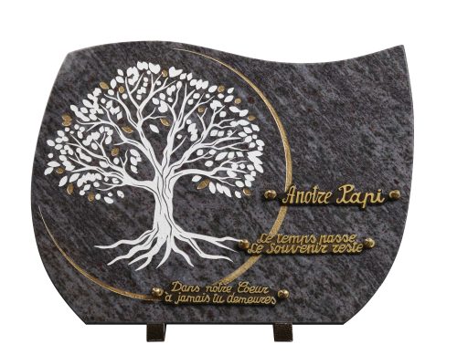 Plaques granit 30x40cm - Gravure Arbre