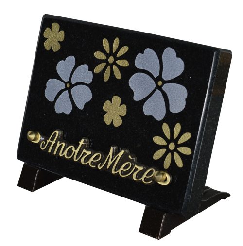Plaques Granit 12x18cm - Gravure Fleurs – Image 2