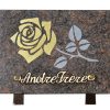 Plaques Granit 15x20cm - Gravure Roses