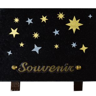 Plaques Granit 15x20cm - Gravure Étoiles