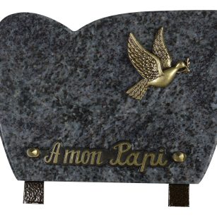 Plaques Granit 15x20cm - Bronze Colombe