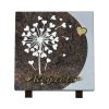 Plaques Granit 20x20cm - Gravure Pissenlit