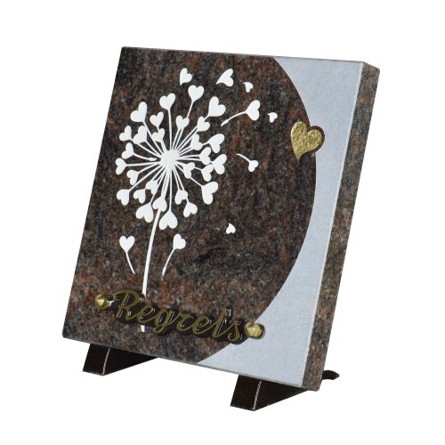 Plaques Granit 20x20cm - Gravure Pissenlit – Image 2