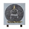 Plaques Granit 20x20cm - Gravure Bougie - Texte "Pensée"