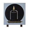 Plaques Granit 20x20cm - Gravure Bougie - Texte "Souvenir'