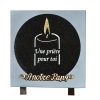 Plaques Granit 20x20cm - Gravure Bougie - Texte "Une prière pour toi"