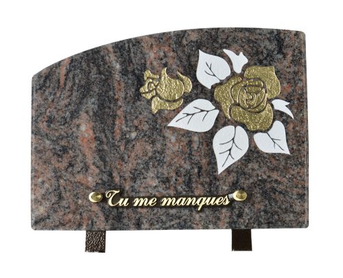 Plaques Granit 18x25cm - Gravure Rose