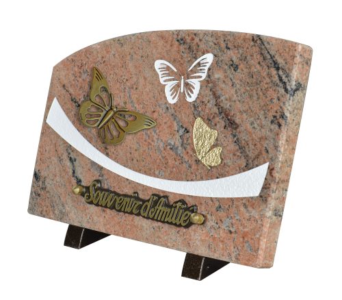 Plaques Granit 18x25cm - Gravure Papillons - Bronze Papillon – Image 2