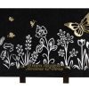 Plaques Granit 20x30cm - Gravure Champ de Fleurs - Bronze Papillon