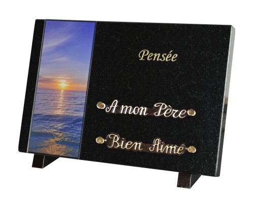 Plaques Granit 20x30cm - Visuel Sunset - Texte "Pensée – Image 2