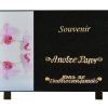 Plaques Granit 20x30cm - Visuel Orchidées - Texte "Souvenirs"
