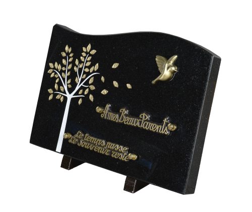 Plaques Granit 20x30cm - Gravure Arbre - Bronze Colombe – Image 2