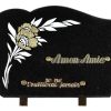 Plaques Granit 20x30cm - Gravure Fleurs