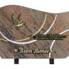 Plaques Granit 20x30cm - Gravure Arabesques - Bronze Colombe