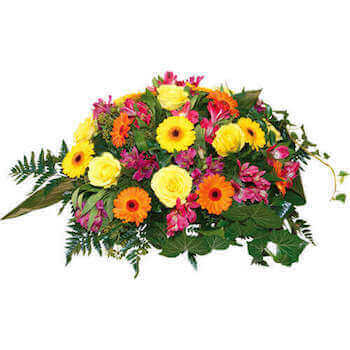 Composition de fleurs funéraire Opriment